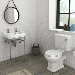 Keswick Traditional Double Basin En-Suite Bathroom -Croydex shop kesdbs2th d1