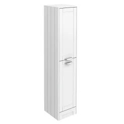 Keswick White 1015mm Sink Vanity Unit, Tall Boy + Toilet Package -Croydex shop keswhtpk7 d6