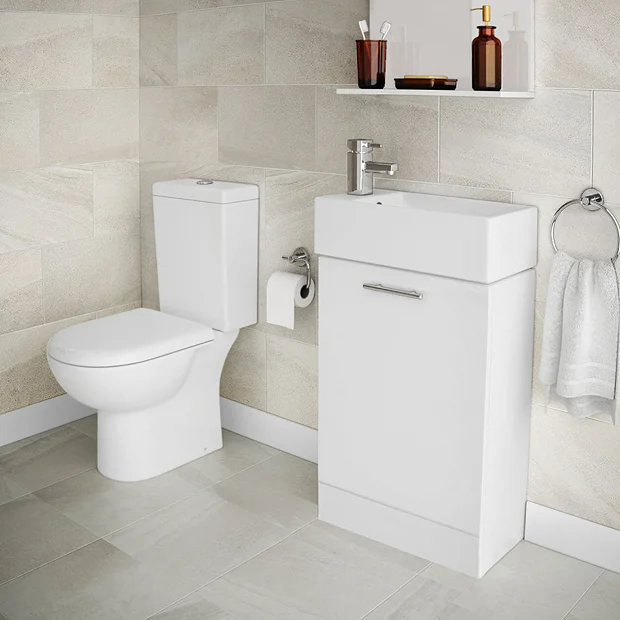 Nui Knedlington Short Projection Toilet With 480mm Cabinet + Basin Set 4 Nui Knedlington Short Projection Toilet With 480mm Cabinet + Basin Set - Image 2