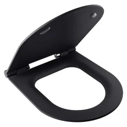 BagnoDesign Koy Matt Black Rimless Wall Hung Toilet With Soft Close Seat -Croydex shop koy320mb d2