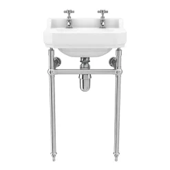 Keswick Traditional 500mm Basin & Chrome Wash Stand 12 Keswick Traditional 500mm Basin & Chrome Wash Stand -Croydex shop kt51thw d3