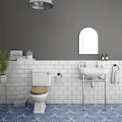 Keswick Traditional 560mm Basin & Chrome Wash Stand