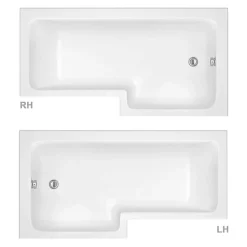 Milan Bathroom Milan Shower Bath - 1500mm L Shaped With Hinged Screen + Panel