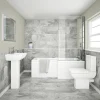 Milan Bathroom Milan Shower Bath - 1700mm L Shaped With Screen + Panel -Croydex shop l1700fs n d5