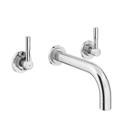Victorian Plumbing Lazio Counter Top Basin + Wall Mounted Basin Mixer Tap -Croydex shop laziocountertopbasinincwallmountedbasinmixertapd2