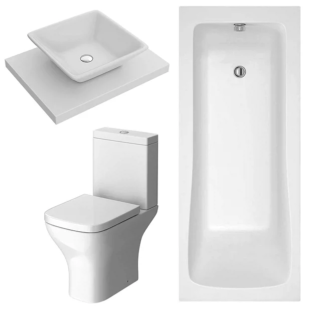 Victorian Plumbing Lazio Modern Bathroom Suite 4 Victorian Plumbing Lazio Modern Bathroom Suite - Image 2