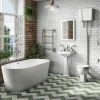 Klyn Bathroom Brooklyn 1700 X 800mm Double Ended Freestanding Bath Matt White -Croydex shop lbt25mw d2