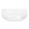 Victorian Plumbing Apollo Back To Wall Modern Curved Bath (1700 X 800mm) -Croydex shop lbt40w n d4