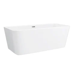Victorian Plumbing Orion Back To Wall Modern Square Bath (1700 X 735mm) -Croydex shop lbt41wnd1