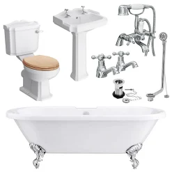 Victorian Plumbing Legend Traditional Roll Top Bathroom Suite -Croydex shop lgr0 n d1