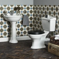 Bayswater Porchester Traditional Close Coupled Toilet With Ceramic Lever Flush