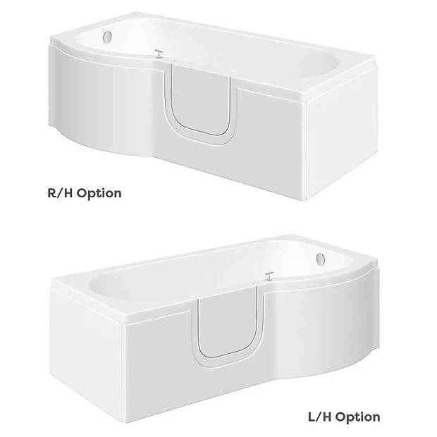 Milton Accessible Bathroom Milton Walk In 1675mm P Shaped Bath Inc. Screen + Front Panel 5 Milton Accessible Bathroom Milton Walk In 1675mm P Shaped Bath Inc. Screen + Front Panel - Image 3