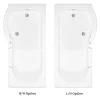 Milton Accessible Bathroom Milton Walk In 1675mm P Shaped Bath Inc. Screen + Front Panel -Croydex shop loceapbthnd2