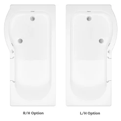 Milton Accessible Bathroom Milton Walk In 1675mm P Shaped Bath Inc. Screen + Front Panel