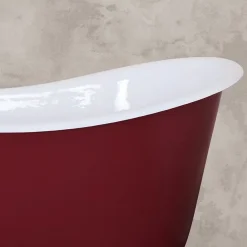 Hurlingham Bath JIG Lyon Cast Iron Roll Top Slipper Bath (1370x730mm) With Feet -Croydex shop lyon d1