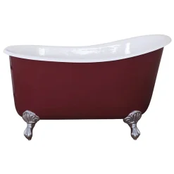Hurlingham Bath JIG Lyon Cast Iron Roll Top Slipper Bath (1370x730mm) With Feet -Croydex shop lyon l