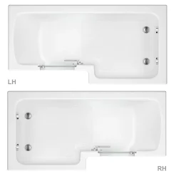 Milton Accessible Bathroom Milton Luxury Walk In 1700mm L Shaped Bath Inc. Screen, Front + End Panels -Croydex shop m009d1