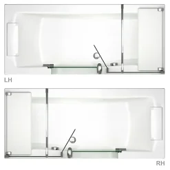 Milton Accessible Bathroom Milton Luxury Walk In 1700mm Bath Inc. Screen, Fold Down Seat, Front + End Panels -Croydex shop m012d1