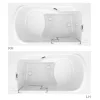 Milton Accessible Bathroom Milton Luxury Walk In 1275mm Easy Access Deep Soak Bath Inc. Front + End Panels -Croydex shop m0212d2