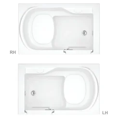 Milton Accessible Bathroom Milton Luxury Mini Walk In 1060mm Easy Access Deep Soak Bath Inc. Front + End Panels