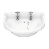 Victorian Plumbing Monaco Traditional Wall Hung Cloakroom Basin (500mm Wide - 2 Tap Hole) 2 Victorian Plumbing Monaco Traditional Wall Hung Cloakroom Basin (500mm Wide - 2 Tap Hole) -Croydex shop m5whb2th l