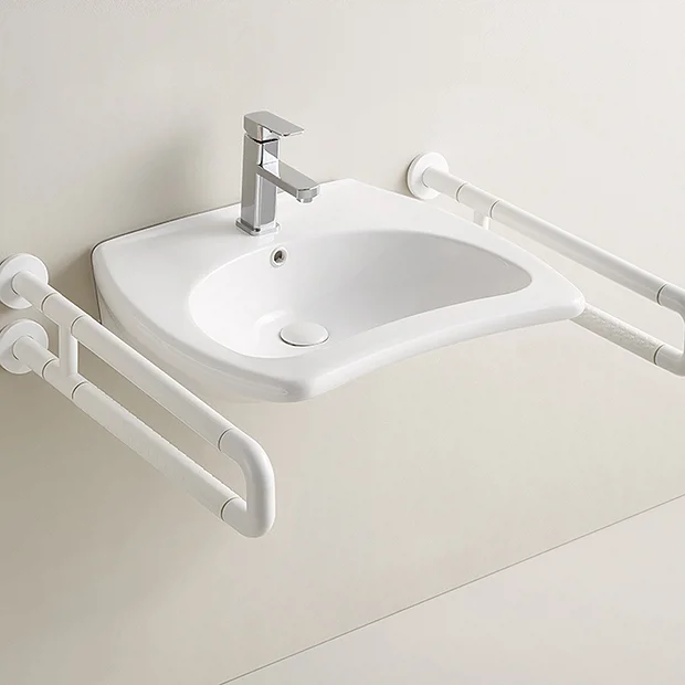 Milton Accessible Bathroom Milton Wheelchair Accessible Wall Hung Basin (605 X 530mm) 3 Milton Accessible Bathroom Milton Wheelchair Accessible Wall Hung Basin (605 X 530mm)