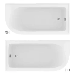 Victorian Plumbing Appleby 1550 Roll Top Shower Bath + Matt Black Leg Set -Croydex shop mbap15b d2