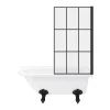 Victorian Plumbing Appleby 1550 Roll Top Shower Bath With Matt Black Grid Screen + Leg Set -Croydex shop mbap15bs n d4