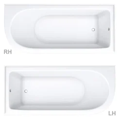 Victorian Plumbing Appleby 1700 Roll Top Shower Bath + Matt Black Leg Set