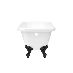 Victorian Plumbing Bromley 1780 Single Ended Roll Top Bath + Matt Black Leg Set -Croydex shop mbbrom1780b detail3