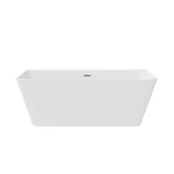 Victorian Plumbing Mileto Square Back To Wall Modern Bath (1500 X 760mm) -Croydex shop mbtw15w detail01