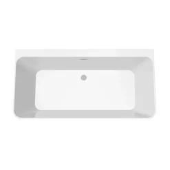 Victorian Plumbing Mileto Square Back To Wall Modern Bath (1500 X 760mm) -Croydex shop mbtw15w detail02