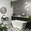 Victorian Plumbing Mileto Square Back To Wall Modern Bath (1500 X 760mm) -Croydex shop mbtw15w detail04