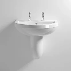 Milton Accessible Bathroom Milton 2TH Classic Bathroom Suite (BTW Pan, Concealed Cistern, Wall Hung Basin) -Croydex shop mc2thsnd5
