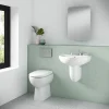Milton Accessible Bathroom Milton 550 X 445 Wall Hung Basin With Semi Pedestal (2 Tap Hole) -Croydex shop mc5sp2thd2