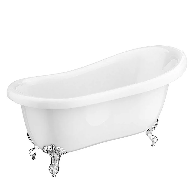Victorian Plumbing Melbourne Traditional Roll Top Slipper Bath Suite - 1550mm 7 Victorian Plumbing Melbourne Traditional Roll Top Slipper Bath Suite - 1550mm - Image 5