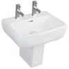 RAK Ceramic RAK Metropolitan 52cm Basin + Half Pedestal -Croydex shop met52bas2hped lrg