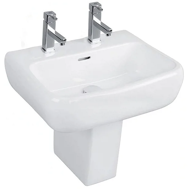 RAK Ceramic RAK Metropolitan 52cm Basin + Half Pedestal 3 RAK Ceramic RAK Metropolitan 52cm Basin + Half Pedestal