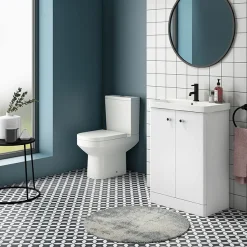 Victorian Plumbing Metro Close Coupled Modern Toilet + Soft Close Seat -Croydex shop metcc detail2