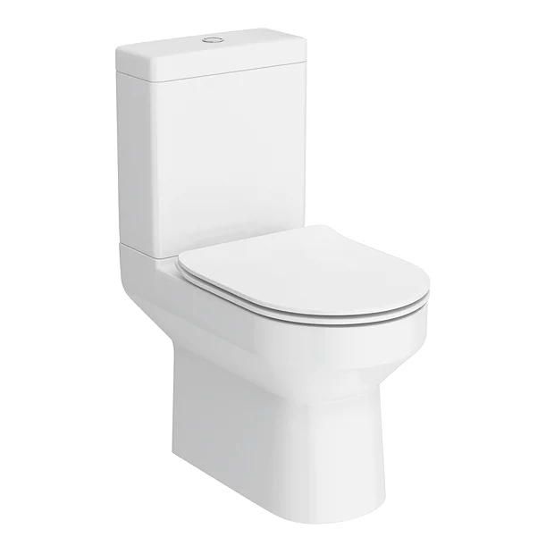 Victorian Plumbing Metro Rimless Close Coupled Modern Toilet + Slim Soft Close Seat 4 Victorian Plumbing Metro Rimless Close Coupled Modern Toilet + Slim Soft Close Seat - Image 2