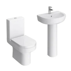 Victorian Plumbing Metro 4-Piece Modern Bathroom Suite