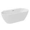 Victorian Plumbing Mileto 1700 X 800 Curved Back To Wall Modern Bath With Chrome Waste -Croydex shop mfb61c d4