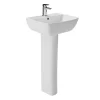 Itton Bathroom Britton MyHome 55cm 1TH Basin With Full Pedestal -Croydex shop mh55fped l