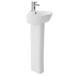 Itton Bathroom Britton MyHome 1TH Corner Basin With Full Pedestal