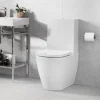 Britton Bathrooms Milan Rimless Close Coupled Toilet + Soft Close Seat -Croydex shop milacc d2