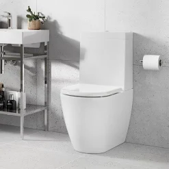 Britton Bathrooms Milan Rimless Close Coupled Toilet + Soft Close Seat