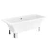 Milan Bathroom Milan 1520 Square Modern Roll Top Bath With Legs -Croydex shop milan1590modernsquarerolltopbathwithchromelegsetnewdetail