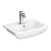Milan Bathroom Milan 550mm Semi-Recessed Basin - 1 Tap Hole -Croydex shop milan550mmsemirecessedbasin lrg