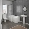 Milan Bathroom Milan Basin With Full Pedestal (550mm Wide - 1 Tap Hole) -Croydex shop milanbasinwithfullpedestal550mmwided1