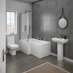 Milan Bathroom Milan Basin With Full Pedestal (550mm Wide - 1 Tap Hole)